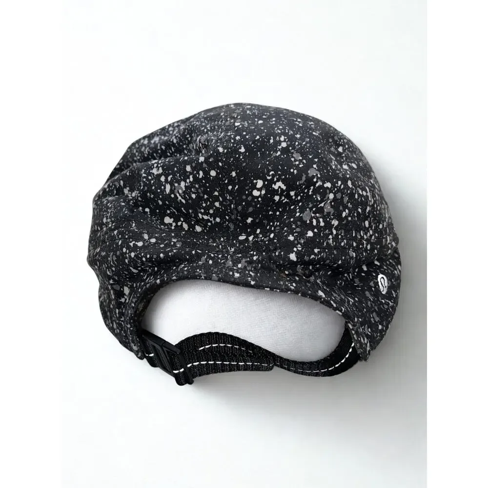 Lululemon Race To Place Run Hat 2.0 Black White Splatter EUC Adjustable - Picture 7 of 15